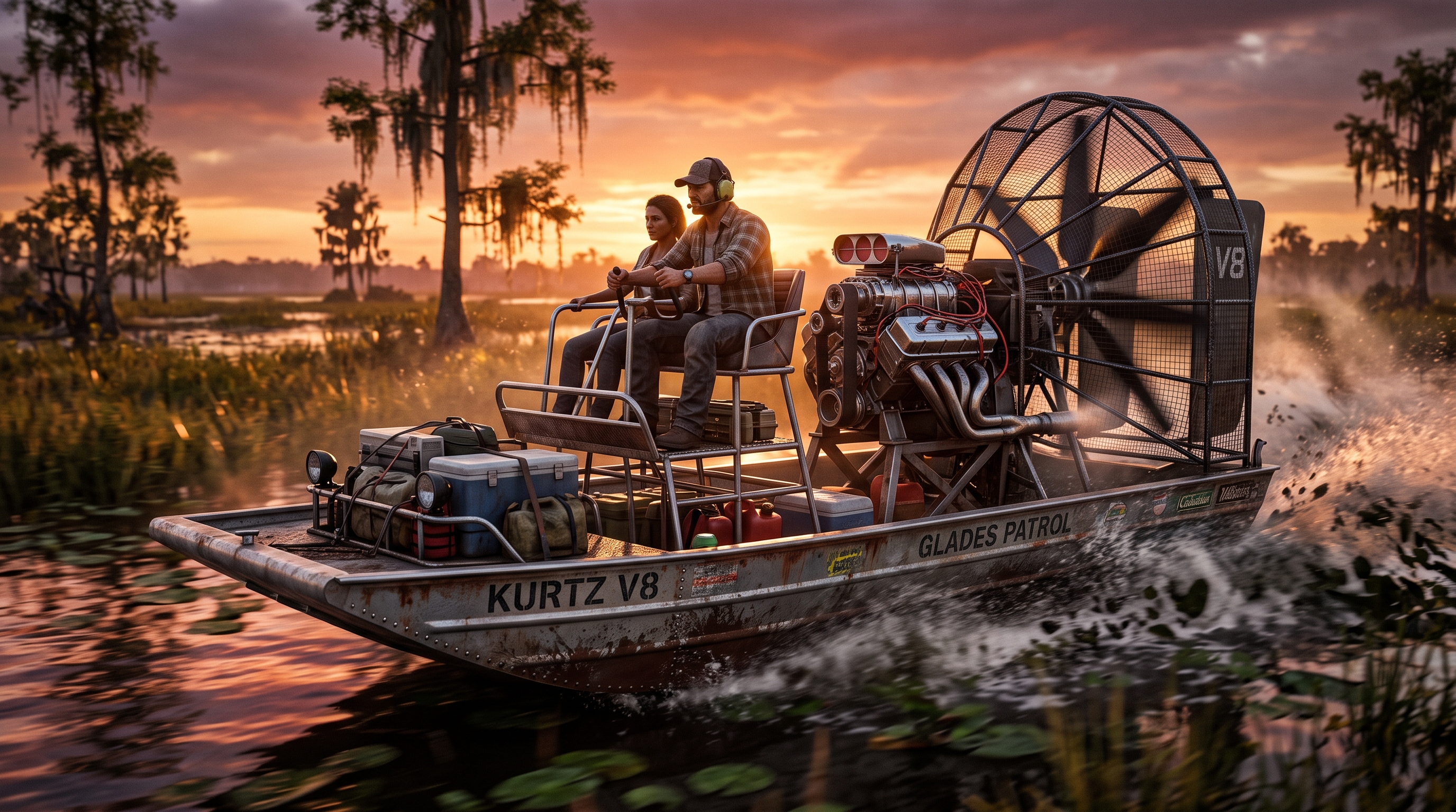 Kurtz V8 Swamp Airboat & Hovercraft